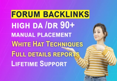 I will do high quality niche relevant forum backlinks da 90