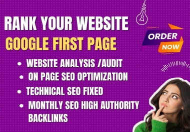 Rank your website Google first page with Monthly SEO service