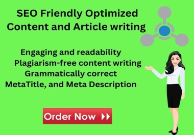 I will do best SEO Friendly Optimized Content writing