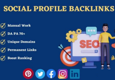 I will create 100 social media profile backlinks for quality sites