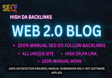 Build Web 2.0 Blogs 70+ High Authority do follow Backlinks