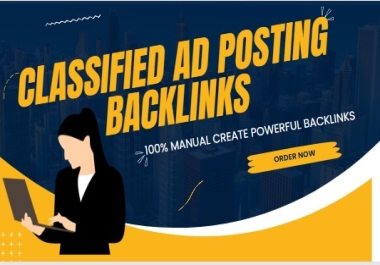 120 classified ads posting High authority and permanent manually Dofollow Backlinks