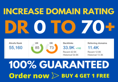 I will increase domain rating DR 50 plus in 15usd Increase Ahrefs DR 50 Increase DR 50 plus