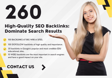 260 High-Quality White Hat SEO Backlinks Dominate Search Results