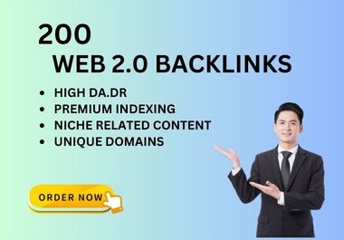 I will build 200 web 2.0 backlinks under high da site