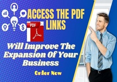 I will do the best 200 manual PDF Submission backlink for the business expansion