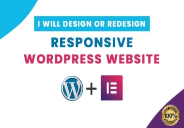I will create wordpress elementor website for your business