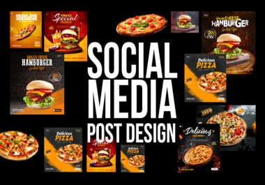 I will do a 5 PROFESSIONAL Social Media Post Design with FREE jpg,  psd,  ai,  and unlimited revisions