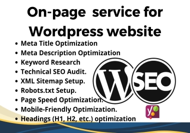 I will provide On-page SEO service for your WordPress website