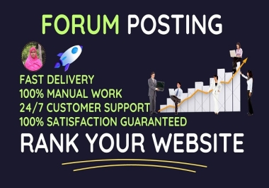 I will provide 30 Forum Posting Backlinks from Hiqh Quality websites