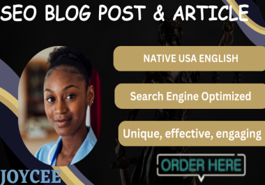 write a unique SEO article,  blog post,  or website content