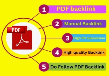 I will Provide High quality 30 pdf manual backlink for you