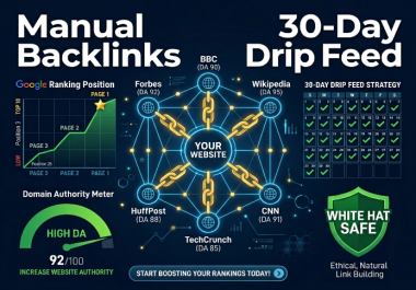 I Will Build Safe Manual High Authority Backlinks with Drip Feed SEO Link Building Campaign