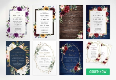 I will create an amazing wedding invitation