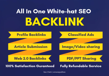 All In One Manual White-Hat SEO BackLink Building Service