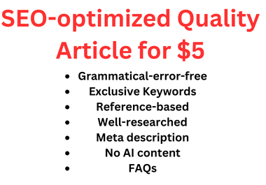 I will write 1000+ words Optimized Blog Post-Article-Web story No AI content