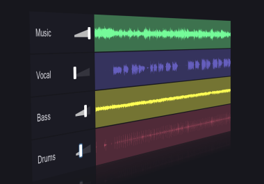 We Split Music into Separated Parts,  Music, Vocal, Drum, Bass