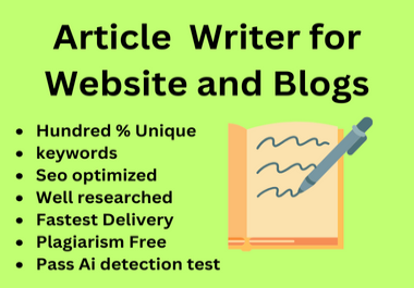 write seo optimized article and blog posts