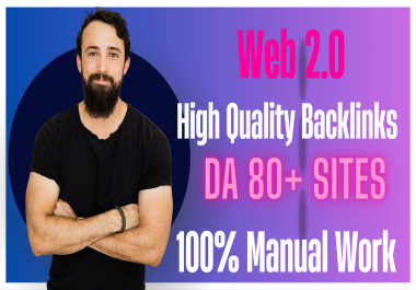 I will create 50 web 2.0 High Quality Manual Dofollow Backlinks On High DA Sites