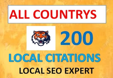 I will do 200 all country local citations for local SEO