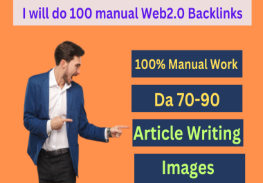 Get Web 2.0 Dofollow Backlinks. 100 Manual Link Building Service
