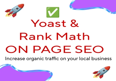 I will increase organic traffic on your local business wordpress with ON PAGE SEO