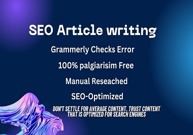 I will write an alluring SEO article of 1000 words.
