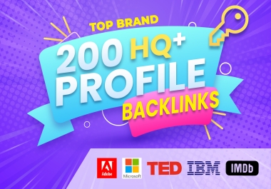 I will create 200 social media profile backlinks,  HQ link building for SEO ranking