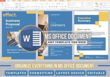 I will create ms word template,  format microsoft word editable document