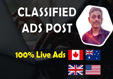 I Will Do-100 Classified Ads Posting USA,  UK,  Canada & Australia Ad Site