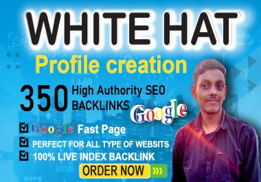 I will Do -400 Profile Creation,  PR7,  PR9 Backlink Google Fast Page Ranking