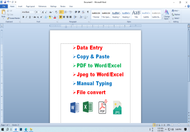 I will do any kind of data entry work for you