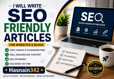 I Will Write SEO Friendly Articles for Websites