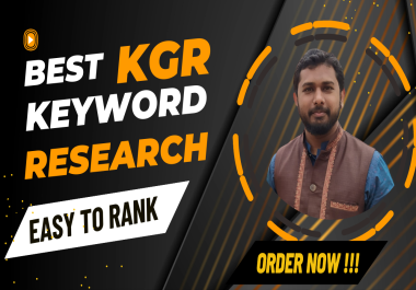 I will do best KGR keyword research for your website