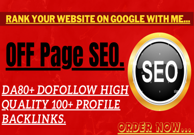 I will build 100+ white hat manual SEO dofollow Profile backlinks for google top ranking