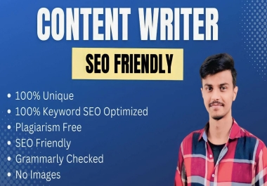 I will give you SEO content writing service for website blog and article