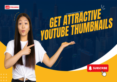 Get attractive socialmedia,  thumbnail designs