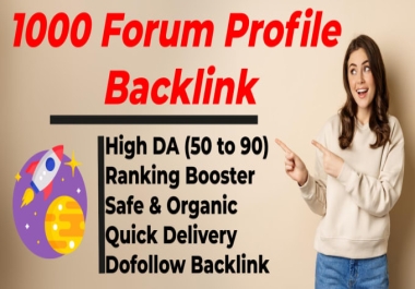 I will do 1000 forum profile backlinks high authority do follow link building