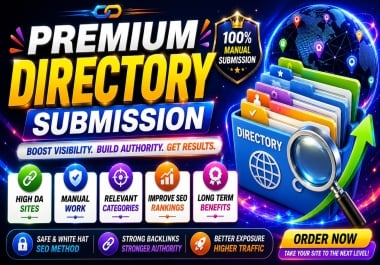I Will Do 120 Premium Directory Submission Backlinks for SEO Ranking