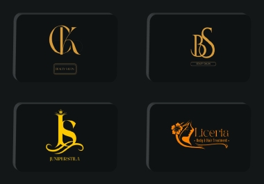 I will do luxury fashion clothing beauty initial text logo design