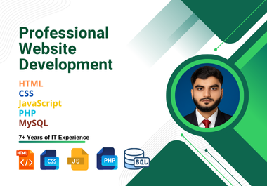 Responsive Website Development with HTML,  CSS,  JS,  PHP & MySQL