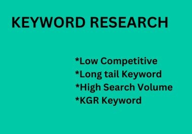 I Will Provide Effective Keyword Research Service
