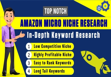 I will do amazon niche research with low competitive keywords in 24 hours