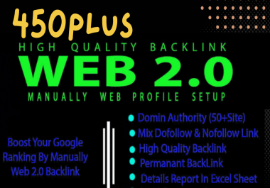 Boost Your Website's SEO with 450 High-Quality Web 2.0 Backlink.