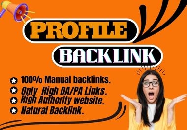 Manual 200 High Authority Profile Backlinks Instantly Indexing