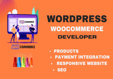 I will develop Complete Woocommerce Responsive WordPress Website