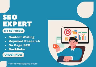 I will do wordpress on page seo, content writing and keyword research with rank math