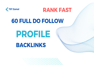 60 high quality full DO-follow profile backlinks