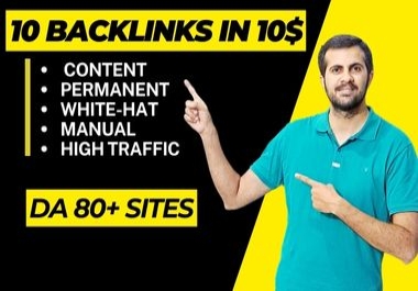 Manual White Hat Do follow and Permanent Backlinks with content