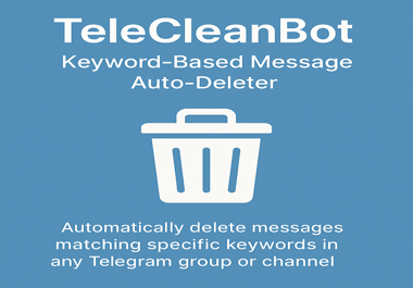 Auto Message Delete Bot for TG Groups & Channels Python Script